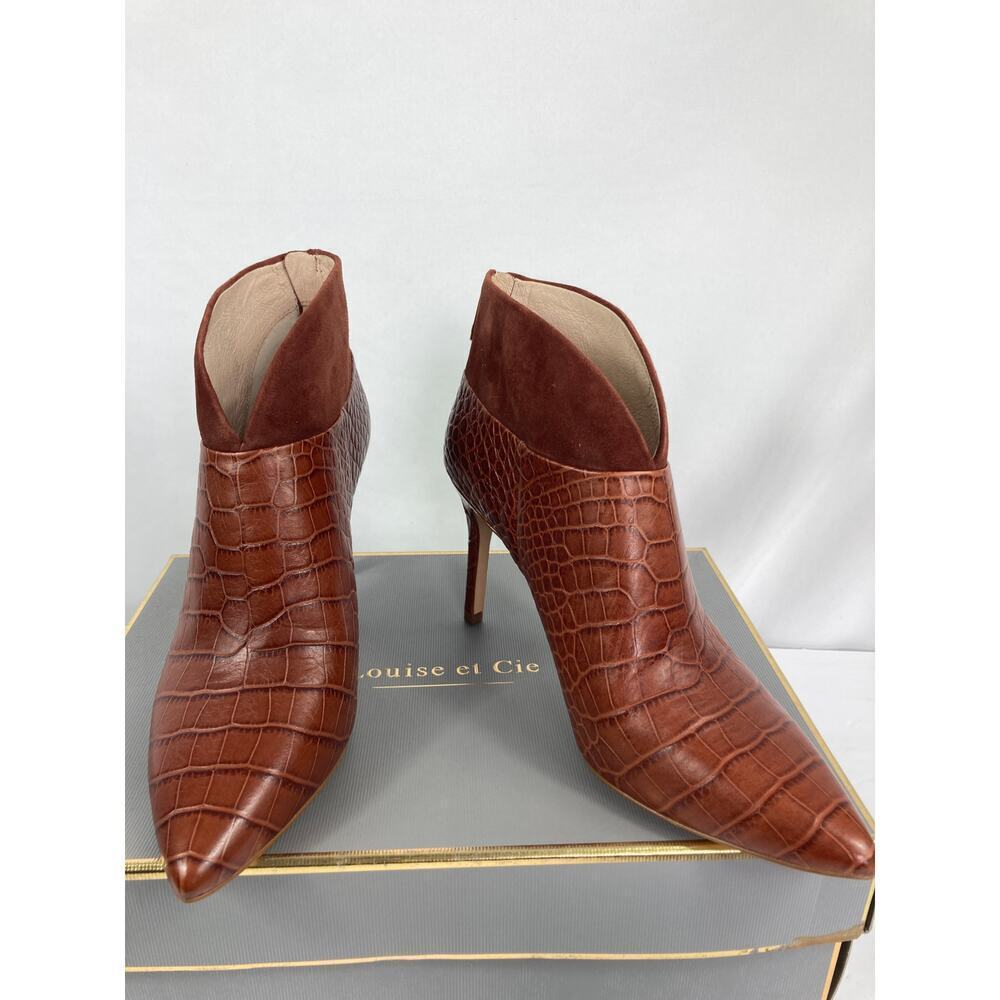 Louise Et Cie Sana Croc Embossed Heel Boots Size 8.5 - Picture 2 of 5